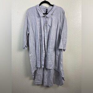 Elegant Light Gray Button Down Shirt